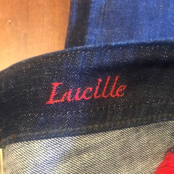 Miss Me Women's Boot Cut Jeans - Dark Blue with Red Accents - Picture 7 of 13